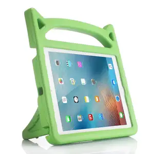 最新到货儿童可爱3D卡通可折叠支架儿童证明EVA坚固平板电脑手柄套适用于iPad pro 9.7封面