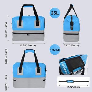 Sac fourre-tout imperméable à double compartiment pour équipement de production avancé, idéal pour les <span class=keywords><strong>cours</strong></span> de natation, pour ranger les maillots de bain et les lunettes de natation - Product Image 6