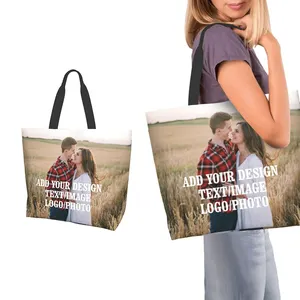 Personalized Custom Fashion Hand Shopping Bag Private Photo Printed Washable Eco-friendly Cotton Tote Bag