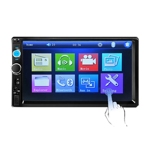 Doppio Din Car <span class=keywords><strong>Stereo</strong></span> <span class=keywords><strong>7</strong></span> Pollici Dell'automobile Dello Schermo di Tocco Lettore MP5 di Backup di Sostegno di Retrovisione Della Macchina Fotografica FM Radio Car Audio specchio Link - Product Image 1