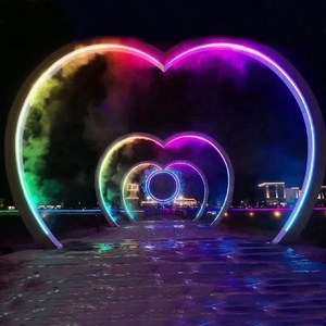 Équipement d'amusement LED en acier acrylique étanche IP65 pour l'extérieur, Halloween, Noël, arche de pulvérisation, accessoires de porte, design à brume d'eau - Product Image 1