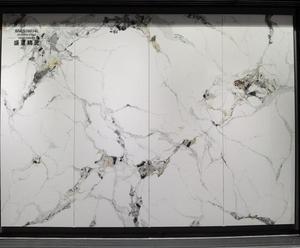 Losas de Piedra Sinterizada de Porcelana, Gran Formato 1200x2700, Estilo Mármol Calacatta Blanco, 12mm, Modernas, Económicas, para Dormitorio - Product Image 3