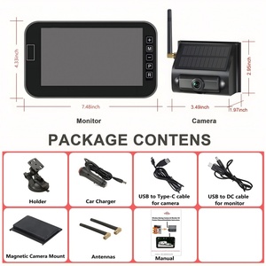 7 inch Rear View DVR Ghi âm BSD <span class=keywords><strong>Monitor</strong></span> Hỗ trợ 2 cái không dây xe tải hệ thống <span class=keywords><strong>camera</strong></span> cho RV xe tải Camper Hệ thống <span class=keywords><strong>camera</strong></span> - Product Image 6