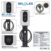 Cargador Rápido para Vehículos Eléctricos de 20KW CC, Estándar GBT, IP54, para Exteriores, 380V, Trifásico, con Soporte