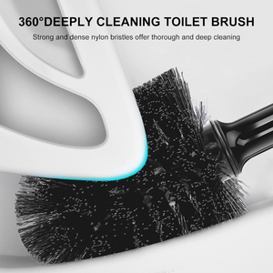 Kit de nettoyage en profondeur pour toilettes, comprenant un déboucheur et une brosse WC en plastique noir, pour l'entretien domestique - Product Image 4