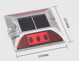 Đèn đường năng lượng mặt trời bằng thép IP68 với đèn báo giao thông từ tính sáng, đèn cảnh báo an toàn đường bộ, đèn strobe an toàn đường bộ năng lượng mặt trời - Product Image 1