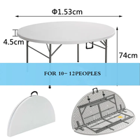 Nouvelles tables de banquet rectangulaires pliantes en plastique au design moderne, mobilier de salle à manger d'extérieur, salon, hôtels, chambres, parcs