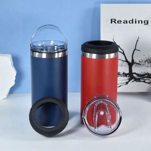 Gobelet isotherme personnalisé en acier inoxydable à double paroi sous vide, 14 oz, pour 4 canettes de bière, avec revêtement en poudre et ouvre-bouteille, pour fêtes, maintien au chaud 6-12 heures - Product Image 5