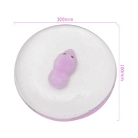 Tapis de souris en gel transparent rond Crystal Cartoon Amber Kawaii avec repose-poignet pour le jeu, la maison et le bureau