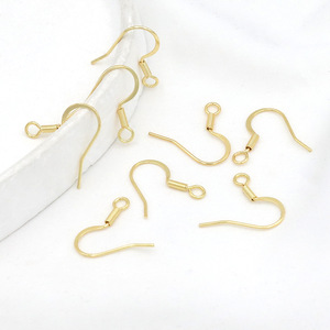 Ganchos y colgantes para pendientes de cobre chapado en oro de 18k que conservan el color, agrandados y extendidos, materiales para hacer joyería DIY hecha a mano. - Product Image 3