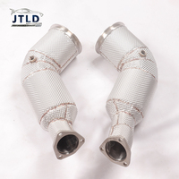 JTLD Tubo de Escape de Alto Flujo SS304 con Catalizador de 200 Celdas para Audi RS6 RS7 4.0T V8 Euro6, Piezas de Escape para Tuning
