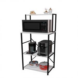 Estante Organizador para Cocina, Soporte para Horno de Microondas, Impermeable, Duradero, de Aglomerado y Metal, Fácil de Instalar, Almacenamiento Portátil - Product Image 1