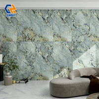 Carreaux de porcelaine imitation pierre moderne 600x1200mm 9mm Brillant Antibactérien Résistant aux acides Résistant à l'usure Intérieur Salle de bain Villa