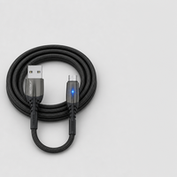 Câble de données USB à charge rapide 3A avec gaine en nylon et PVC pour téléphone portable, batterie externe et montre connectée - Offre Spéciale