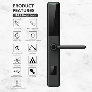 Rfid Card System Electronic Key High Security 5-latches Lockbody Digital Smart Hotel Door Lock Factory