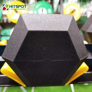 <span class=keywords><strong>Prix</strong></span> usine Gym Fitness Haltérophilie Équipement 2.5-50kg Hex Caoutchouc Enduit Solide En Fonte Haltères 5kg Poids Ensemble - Product Image 6