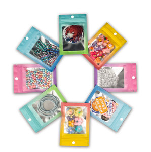 Gradient Color Aluminum <b>Foil</b> Zipper Bag Custom Size Food Grade Colorful aluminum <b>foil</b> gradient frosted <b>window</b> zipper bag - Product Image 3