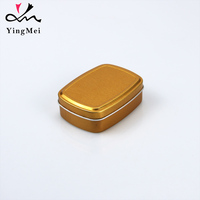 Boîte à café rectangulaire en aluminium doré de 100ml Boîtes en métal Petite boîte en fer blanc Boîte à chocolat pour le stockage de biscuits et de bonbons Boîtes de nourriture vides