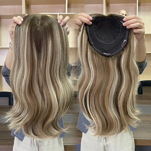 Sistema de Cabello Humano Realista con Base de Seda para Mujeres Judías, Topper de Cabello Remy Ruso con Ondas Naturales, Longitud de 14-22 Pulgadas, Directo de Fábrica - Product Image 4