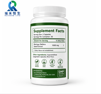 Capsules de graines de Moringa pour le bien-être des adultes, riches en nutriments végétaux, soutien quotidien à la vitalité, fabrication OEM