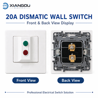 Sakelar Dinding Tombol Tekan Tipe Prancis 20A 110V 220V 380V Sakelar ON/OFF Listrik untuk Rumah Komersial OEM Grosir