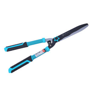 Cisailles à haies Old Friend 45-60 cm, lame ondulée en acier inoxydable, poignée en plastique bleu, outil manuel de coupe pour pelouse et jardin - Product Image 1