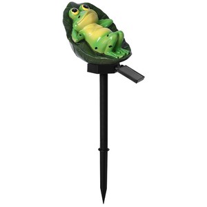 Solar Garden Frog Resin Lamp LED Ground Light Water Resistant Outdoor Decorative Night Light Animal Theme Courtyard Stake - Product Image 3