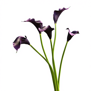 Fleur artificielle de lys calla en PVC souple, tige moyenne longue, décoration d'intérieur - Product Image 1