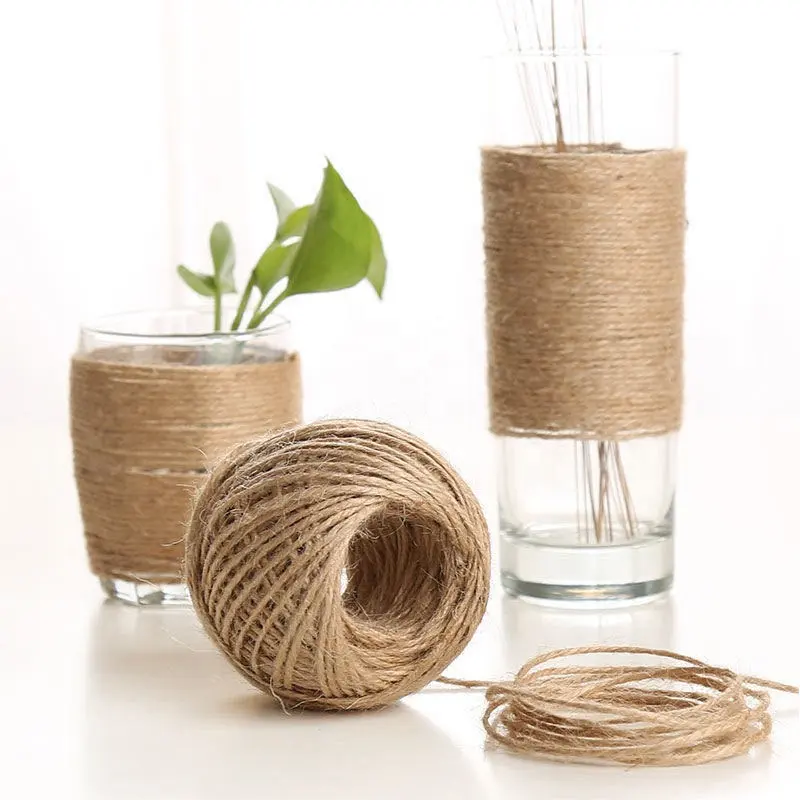 Tali rami mentah untuk dibungkus diikat atau ditempelkan ke botol anggur Mason botol Lager vas untuk tampilan pedesaan
