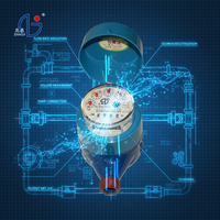 Medidor de Agua Fotoeléctrico Digital con Cable, de Latón, Clasificación IP68, Clase 2, Dn15, Zenner, para Uso Doméstico y Comercial