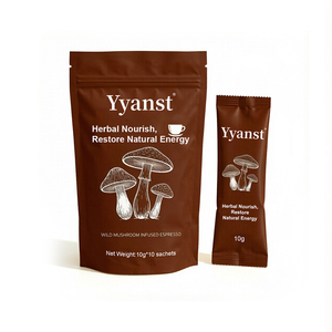 กาแฟสมุนไพรบำรุงร่างกายผสมมาคาและเห็ดป่า 18 กรัม/ซอง ผลิตภัณฑ์เสริมอาหารสำหรับผู้ใหญ่ ควบคุมพลังงาน แบรนด์ส่วนตัว - Product Image 1