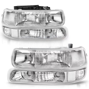 Conjunto de <span class=keywords><strong>Faros</strong></span> Delanteros <span class=keywords><strong>para</strong></span> Chevrolet Silverado 1999-2002, Suburban 2000-2006, Tahoe, <span class=keywords><strong>Faros</strong></span> Halógenos y de Xenón - Product Image 3