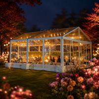 Tente de mariage, tente de réception extérieure pour événements, 10x20m, structure en aluminium, couverture en PVC, chapiteau en forme de A pour 200 à 500 invités