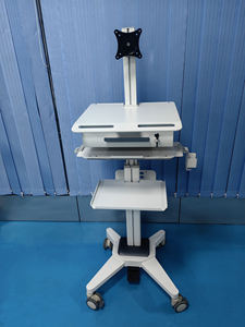 Troli Komputer Rumah Sakit Portabel yang Dapat Disesuaikan Tingginya untuk Klinik, Workstation Ultrasound Medis yang Dapat Dikustomisasi - Product Image 4
