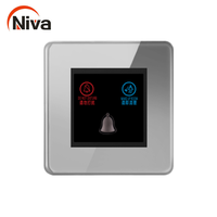 Interrupteur de sonnette murale Niva pour hôtel, maison, panneau métallique, étanche, norme britannique, interrupteurs intelligents modulaires personnalisés, sonnette de porte