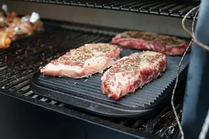 Mejor venta de la fábrica promocional pre-sazonado plancha de hierro fundido sartenes de hierro fundido parrilla sartén