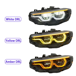 <span class=keywords><strong>Faro</strong></span> Delantero Auto V2 Ikon Iconic 1:1 de Tres Colores para <span class=keywords><strong>BMW</strong></span> <span class=keywords><strong>Serie</strong></span> <span class=keywords><strong>4</strong></span> F32 F33 F36 F80 M3 M4 F82 2013-2019, Amarillo, Blanco, Ámbar, DRL - Product Image 3