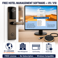 Sistema de Cerradura Inteligente RFID para Puertas de Hotel con Desbloqueo por Tarjeta+Llave, PRND Antirrobo, Material de Acero Inoxidable Pulido