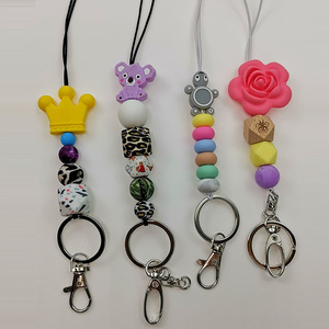 สายคล้องคอลูกปัดซิลิโคนแบบกำหนดเองพวงกุญแจสร้อยคอเชือกเส้นเล็กแบบน่ารักสำหรับครู - Product Image 3