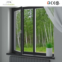 Fenêtres à battants en aluminium de style américain NFRC à rupture de pont thermique, design français, fenêtres en verre personnalisées en gros
