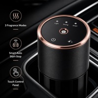 Diffuseur d'arômes intelligent pour voiture, cadre or rose, ultrasonique, nano-brume, grande capacité, réservoir d'huile, 3 modes de parfum pour voiture et maison