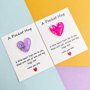 การ์ดอวยพรรูปหัวใจหลากสีสัน <span class=keywords><strong>ซี</strong></span>รีส์ GF Pocket Hug ของขวัญตกแต่งรูปหัวใจ สัญลักษณ์แห่งความรัก สำหรับวันวาเลนไทน์ การ์ดให้กำลังใจ - Product Image 3