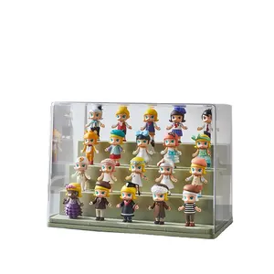 Display Case for Action Pop Figures Storge Boxtoy figure display cases with ladder and colorful base