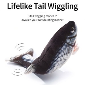 ของเล่นสัตว์เลี้ยงแบบกำหนดเอง เป็นมิตรกับสิ่งแวดล้อม <span class=keywords><strong>ปลา</strong></span>ไฟฟ้ากระดิกได้เหมือนจริง ของเล่นแมว ชาร์จ USB ได้ สัมผัสเพื่อเปิดใช้งาน ของเล่นสัตว์เลี้ยงแบบอินเทอร์แอคทีฟ - Product Image 5