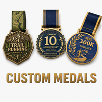 Médailles personnalisées en or pour les finisseurs de marathon 5K/10K, course à pied/natation/football/triathlon/cyclisme, fabricant de médailles métalliques pour récompenses de courses
