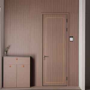 Puerta Interior Minimalista de Madera Sólida con Aislamiento Acústico para Entrada - Product Image 1