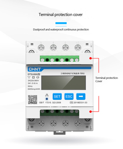 CHINT-medidor de potencia digital de vatios, carril de guía DIN electrónico monofásico, calidad Superior, tipo de utilidad <span class=keywords><strong>DDSU666</strong></span> - Product Image 2