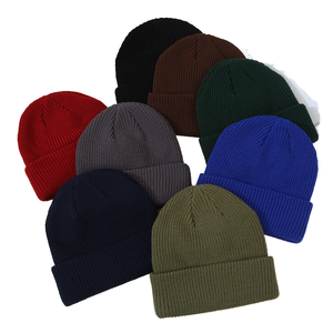 Automne <span class=keywords><strong>hiver</strong></span> unisexe tricoté chapeau acrylique <span class=keywords><strong>Melon</strong></span> peau Simple pull chaud commun étudiant <span class=keywords><strong>d</strong></span>écontracté en gros - Product Image 1