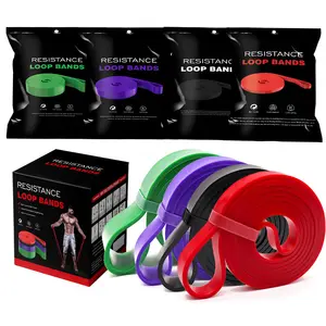CHENGMO SPORTS Fitness Workout Training Elastic Rubber Exercise Band For Gym Yoga Exercise Fitness Resistance Bands Set