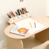 Ensemble de bureau et chaise d'étude pour enfants de haute qualité et moderne avec table en bois mobile et organiseur de stylos